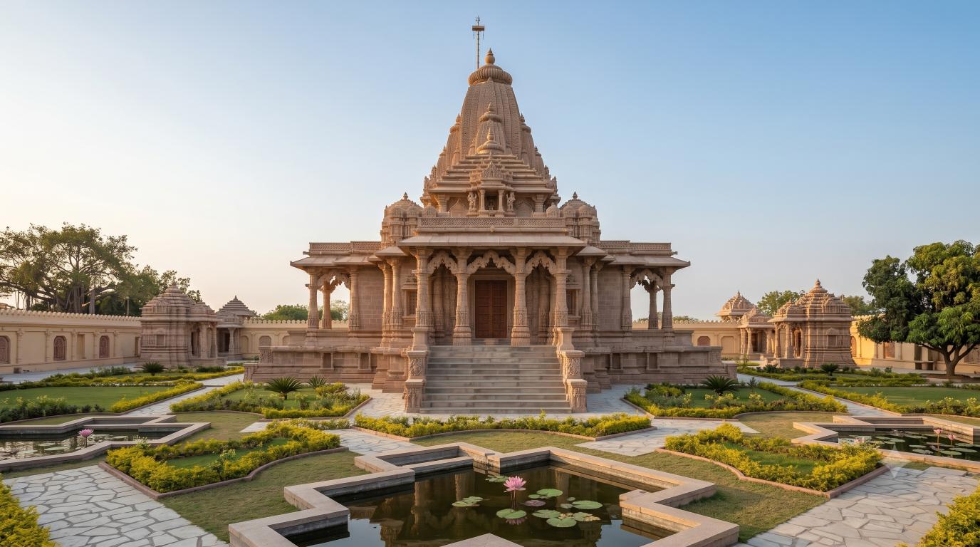 Sacred Sanctum Wall Detailing - Kundan Shilp